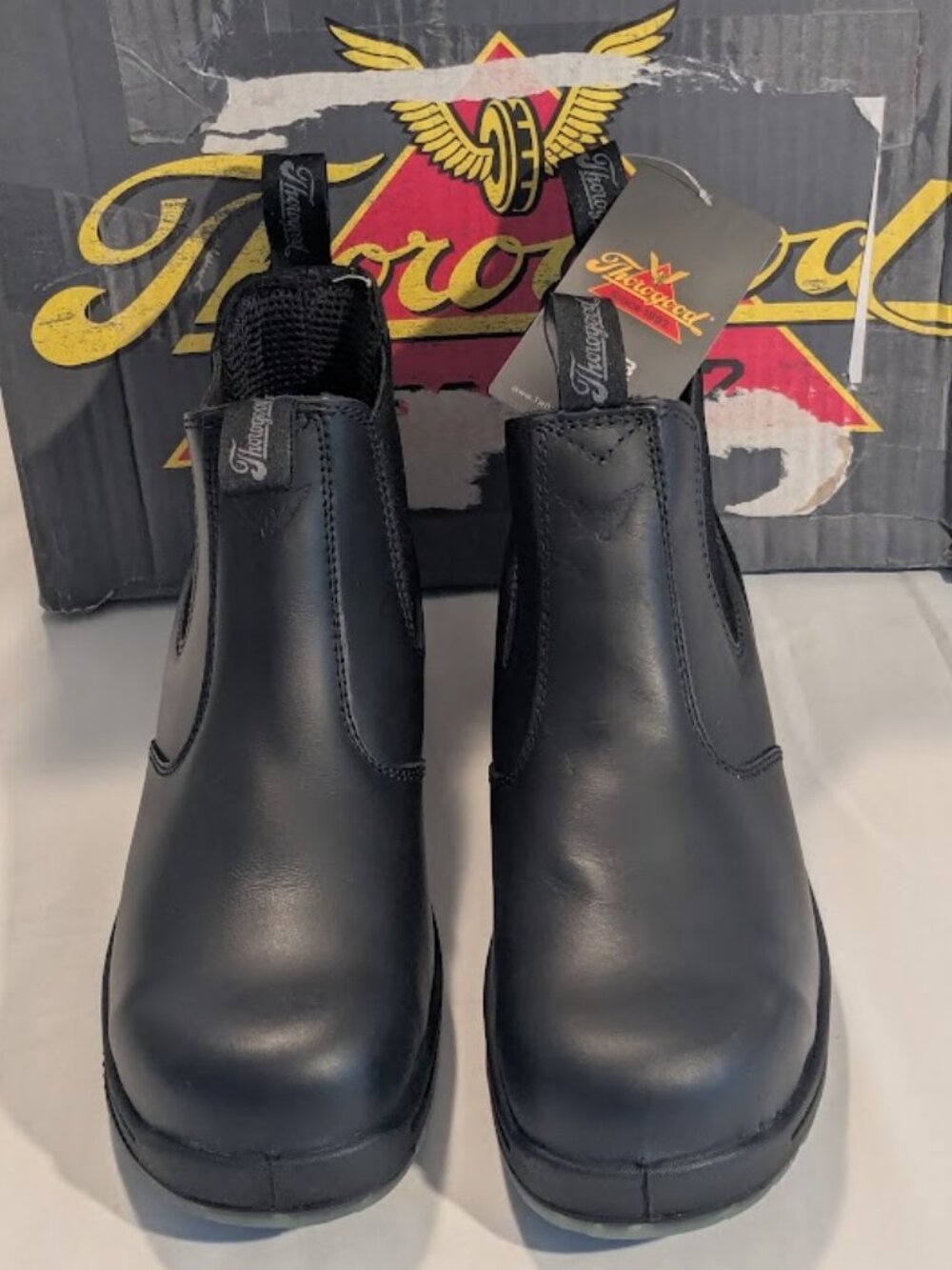 NWT WOMEN'S 8-MED THOROGOOD 804-6134 6" QUICK RELEASE COMPOSITE TOE BOOTS BLACK